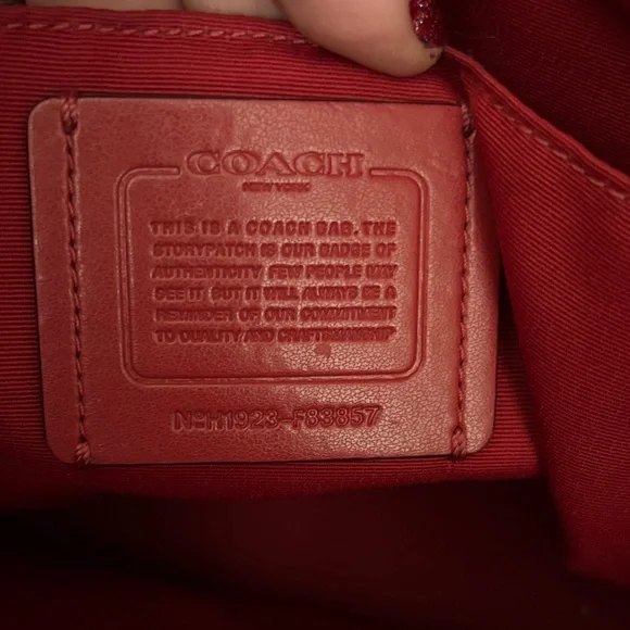 Coach Vibrant Red Tote Bag - Picture 4 of 4